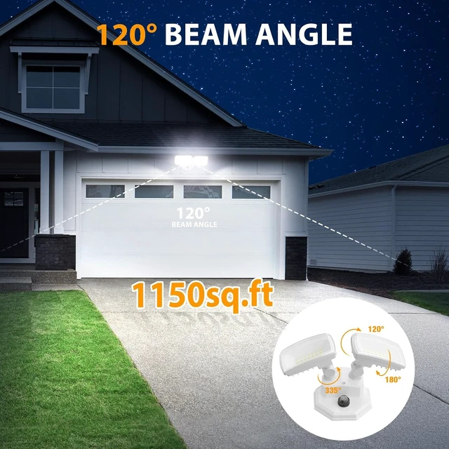 Alt view image 6 of 7 - Onforu 3200lm Dusk to Dawn Outdoor Lighting, IP66 Waterproof, Auto on Off