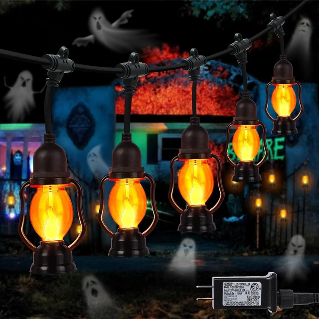Main image of Halloween Flame String Lights,21FT Orange Halloween Lights with 10 Bulb