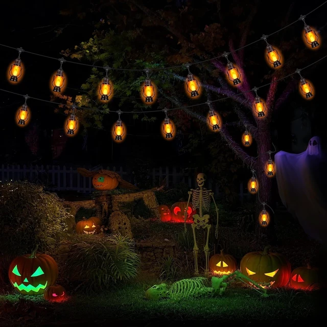 Alt view image 3 of 7 - Halloween Flame String Lights,21FT Orange Halloween Lights with 10 Bulb