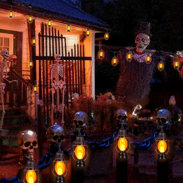 Alt view image 5 of 7 - Halloween Flame String Lights,21FT Orange Halloween Lights with 10 Bulb