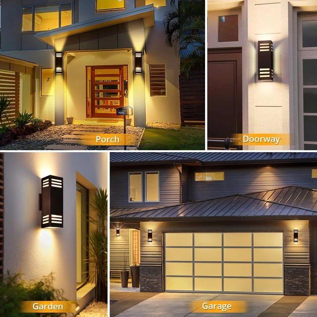 Alt view image 7 of 7 - wowlite Dusk to Dawn Outdoor Wall Sconce, Oil-Rubbed Bronze Square, 2 Pack