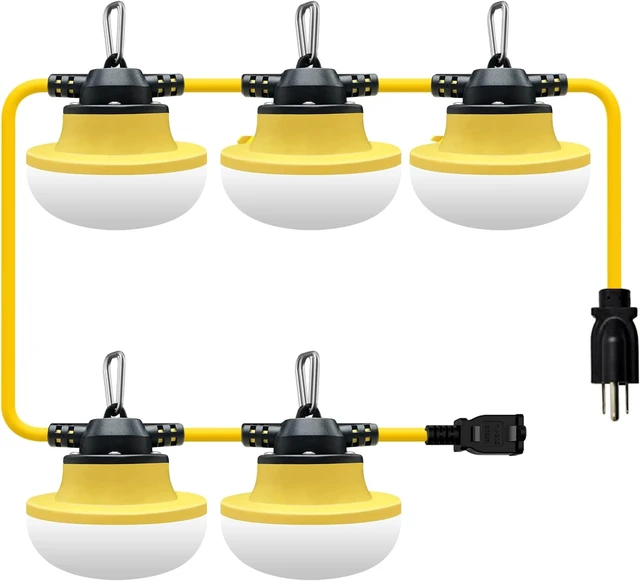 Alt view image 2 of 7 - New Upgrade 50FT Construction String Lights LED Industrial Grade 3Prong