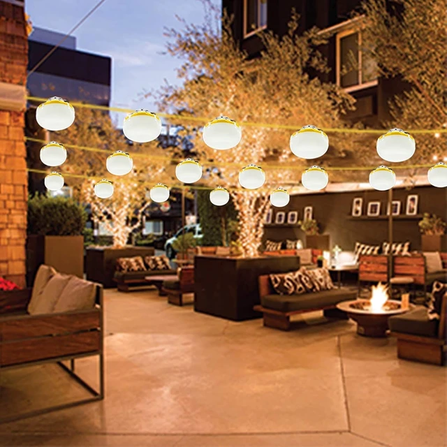 Alt view image 7 of 7 - New Upgrade 50FT Construction String Lights LED Industrial Grade 3Prong