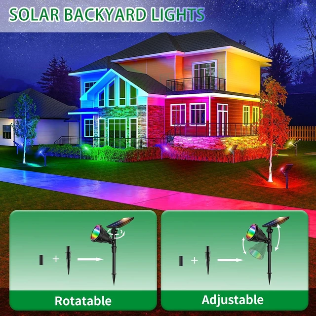 Alt view image 5 of 7 - Halloween Solar Spot Lights Outdoor Ideal Xmas Decor for Landscape-RGB-4P