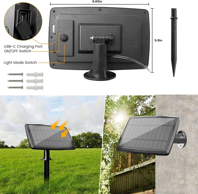 Alt view image 6 of 7 - Bdrofn 100FT Solar String Lights Outdoor Waterproof, Solar Patio Lights with Remote Control & 30+2 Dimmable ST38 Edison Bulbs Shatterproof,Solar Powered String Lights for Outside Garden Backyard