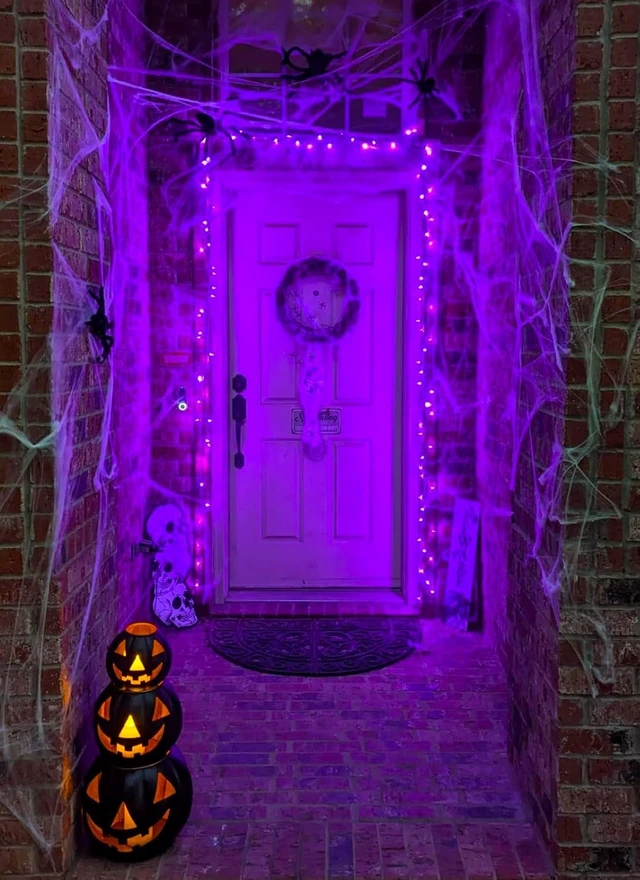 Alt view image 4 of 7 - 2 Pack Purple Halloween Lights, 100LED Outdoor Indoor Christmas Mini Lights