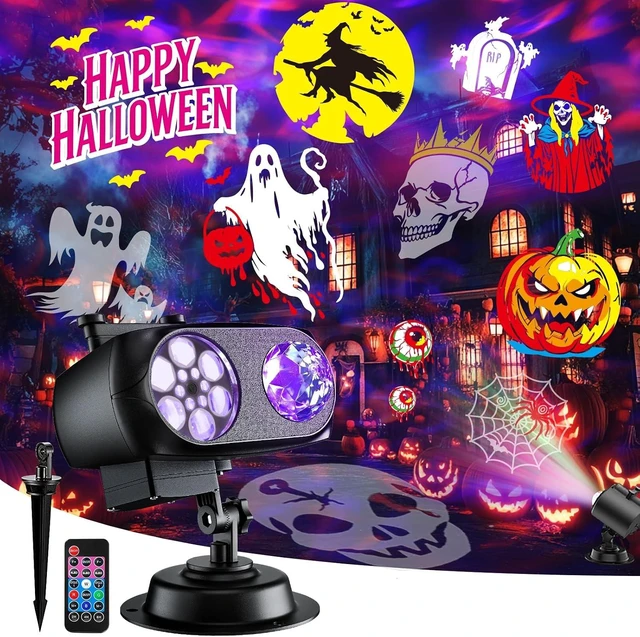 Main image of 2026 Upgraded Halloween Projector, 8 Patterns (Ocean Wave & Patterns),8 Theme Waterproof Holiday Projector with Remote for Halloween,Christmas,Happy New Year