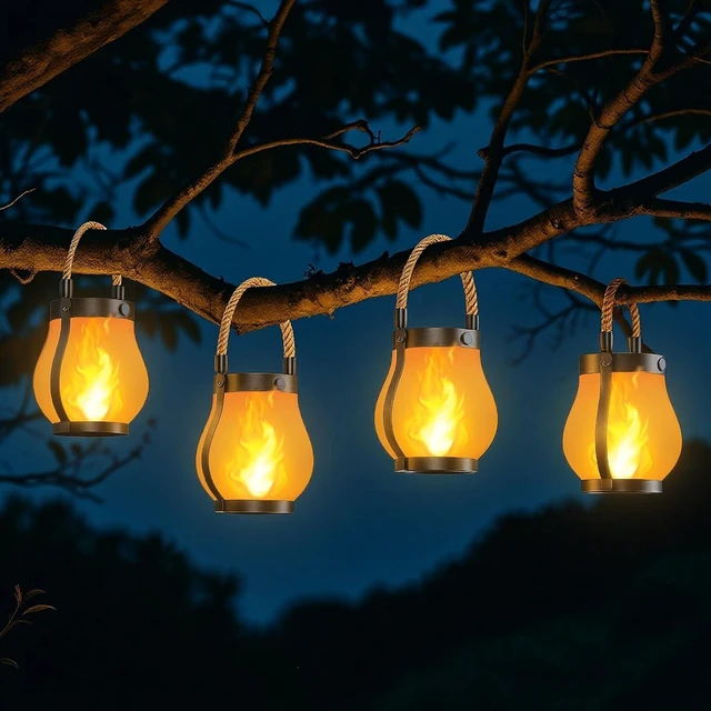 Main image of Hompavo Gen2 Solar Lanterns Outdoor Waterproof with Ultra-Real Flame