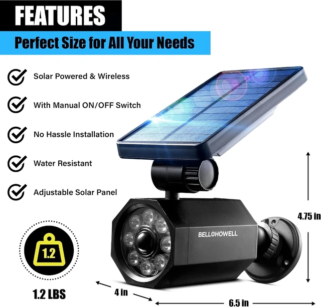 Alt view image 7 of 7 - Bell+Howell Bionic Spotlight LED Solar Lights Solar-Powered Spot Light with 25 Feet Motion Sensor Outdoor Waterproof Frost Resistant Yard Outdoor Lighting As Seen On TV (Original, Set of 2)