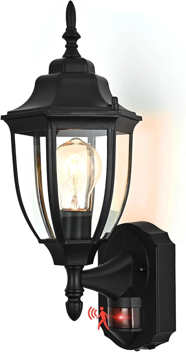 Main image of Porch Lights Outdoor Motion Sensor Wall Sconce Anti-Rust Aluminum, Exterior Outdoor Wall Lights Dusk to Dawn Porch Light Fixture Wall Mount for House Outside Patio