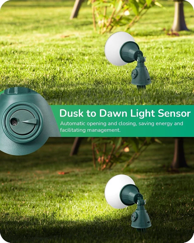 Alt view image 3 of 7 - EDISHINE Halloween Dusk to Dawn 120V Outdoor Spotlight, Waterproof Lights