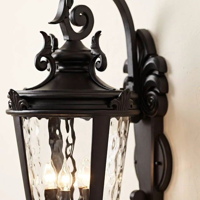 Alt view image 5 of 7 - Casa Marseille 27 1/2" High Black Rustic Outdoor Wall Light Fixture