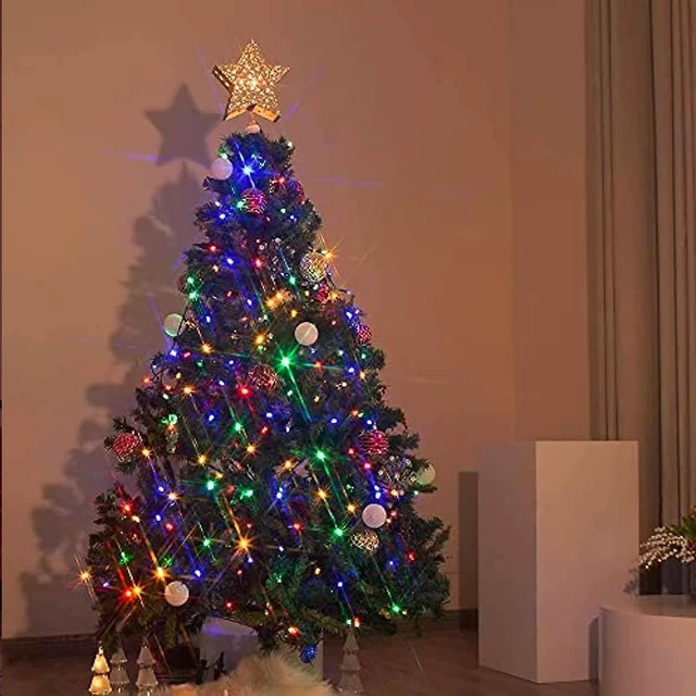 Alt view image 6 of 7 - TW SHINE 1000 LED Christmas Lights, 328FT Christmas Tree Lights Outdoor Plug in with 8 Modes, Remote Waterproof Xmas String Lights Indoor Decorations for House Yard Decor, Multi-Colored