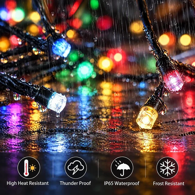 Alt view image 3 of 7 - SyouHome Solar String Lights Outdoor, 6 Pack 600 LED Solar Christmas Lights
