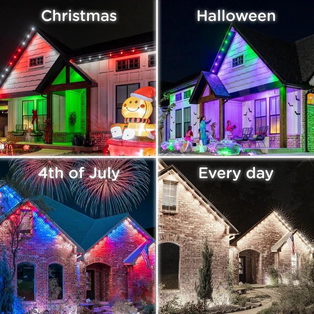 Alt view image 2 of 7 - Enbrighten Eternity Permanent Outdoor Lights, 150ft, 108 Lights
