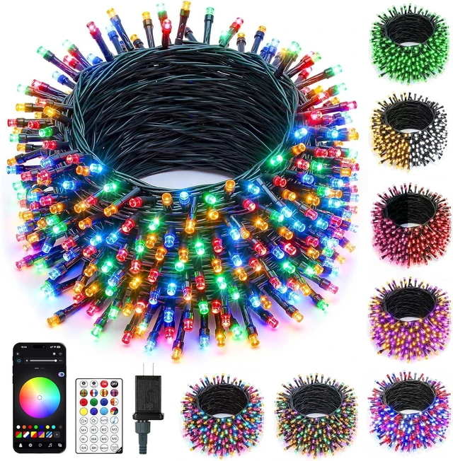 Main image of Minetom 165ft 500LED Smart Color Changing Christmas Halloween Tree Lights