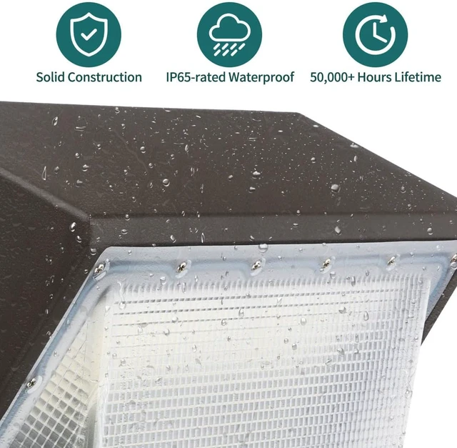 Alt view image 3 of 6 - kadision LED Wall Pack with Dusk-to-Dawn Photocell, 60W 7800lm 130lm/W