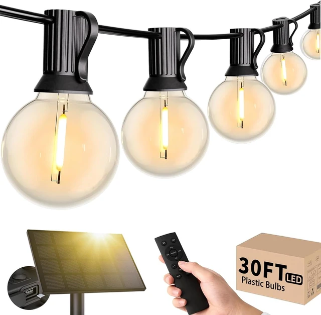 Main image of Svater Solar String Lights Outdoor Waterproof LED 30 FT, Remote Dimmable