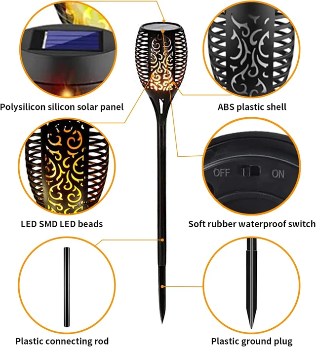 Alt view image 3 of 6 - Swingers Solar Lights Outdoor, Halloween Solar Torch Lights