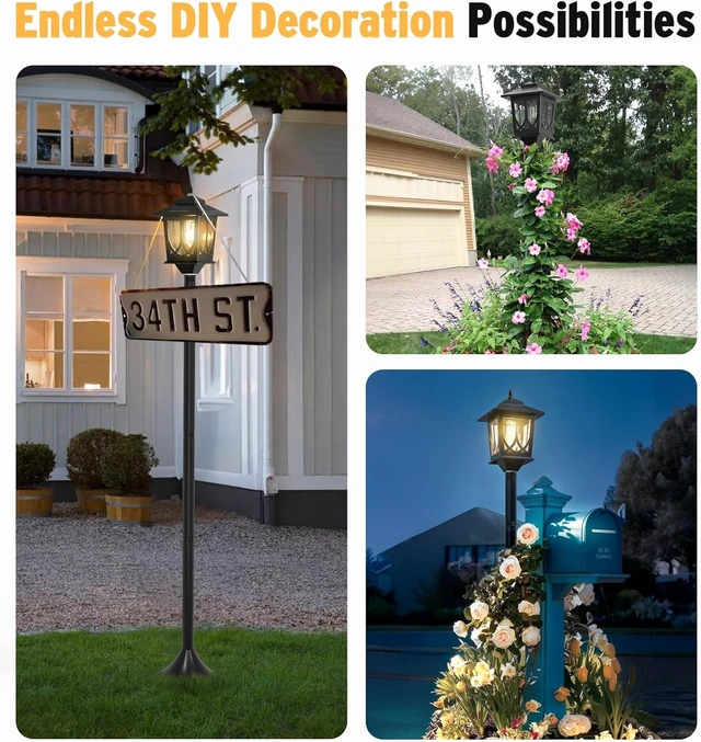 Alt view image 4 of 7 - 63" Solar Lamp Post Light 2 Pack, Solar Post Lights Outdoor