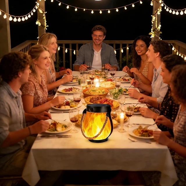 Alt view image 7 of 7 - 2 Pack Solar Lanterns Outdoor Waterproof, Flickering Flame Hanging Lanterns