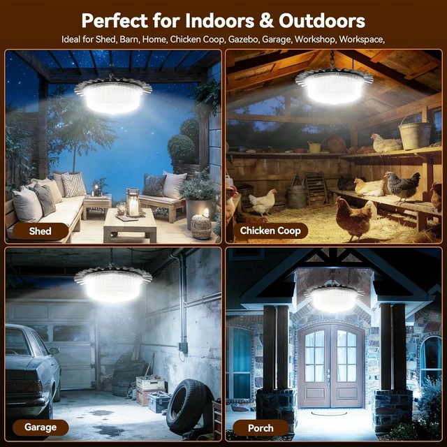 Alt view image 5 of 7 - Solar Lights Outdoor Waterproof,396 LED Solar Shed Light Indoor Outdoor
