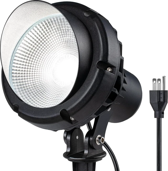 Main image of SUNVIE LED 40W Spot Lights Outdoor 5000K Daylight White Plug in Flag Pole Light 120V Ultra Bright Landscape Spotlights for Yard House Tree Lawn Signage Outdoor Spotlight with Stake & 5.5FT Cord
