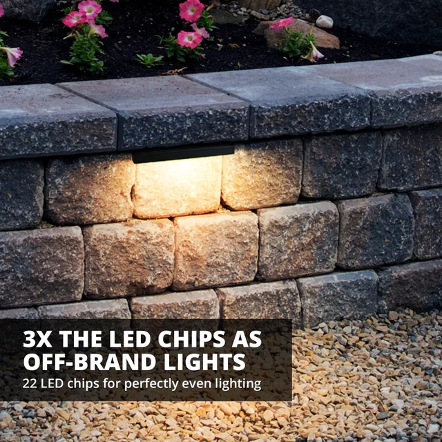 Alt view image 3 of 7 - GKOLED 1-Pack 6.8 LED Hardscape Light, Low Voltage Outdoor, Dark Bronze