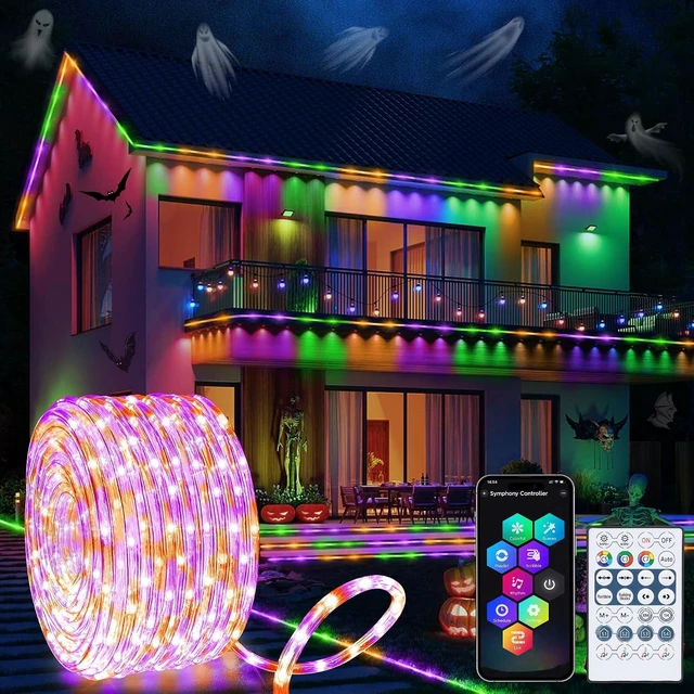 Main image of RGB Color Changing Rope Lights Outdoor, 100ft 300LED Halloween String Light