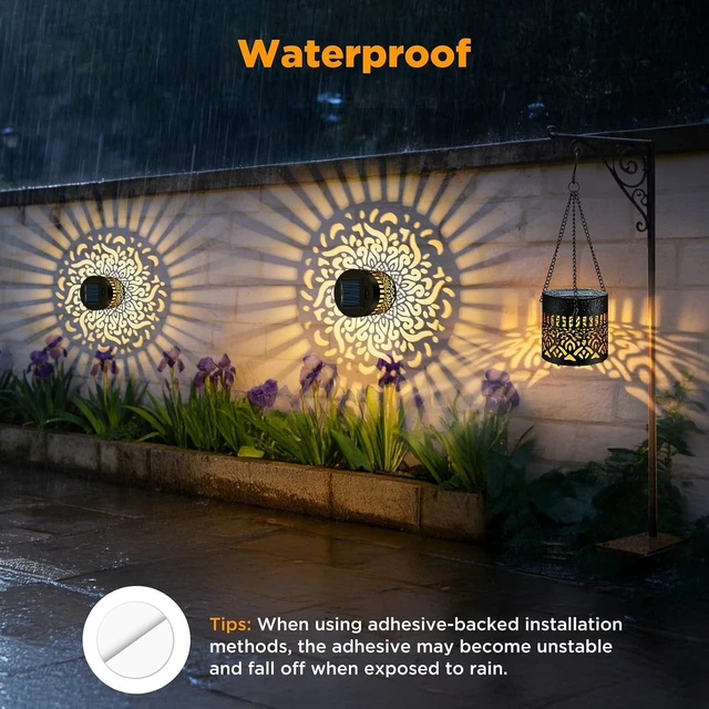 Alt view image 4 of 7 - 4 Pack Solar Fence Lights Outdoor, Metal Solar Powered Wall Deck Step Light