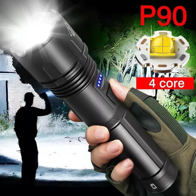 Main image of 1000000 Lumens Super Bright LED Tactical Flashlight Rechargeable LED Work Light