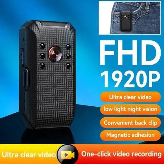 Alt view image 3 of 7 - Body Camera HD 1080P Video DVR Clip IR Night Vision Cam with Free 64GB SD Card