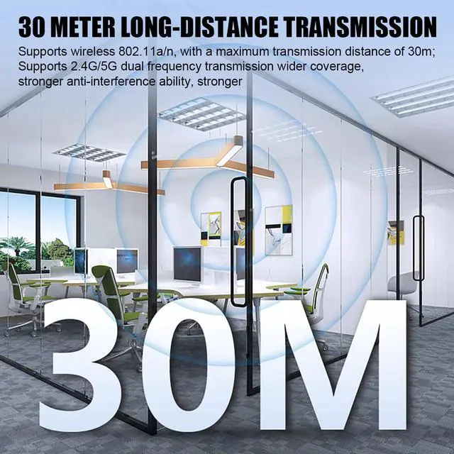 Alt view image 10 of 14 - HDMI Wireless Extender Video Transmitter and Receiver Kit 1080P 60Hz 100ft/30m