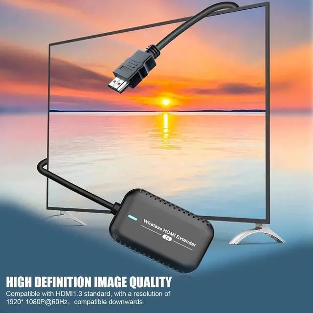 Alt view image 13 of 14 - HDMI Wireless Extender Video Transmitter and Receiver Kit 1080P 60Hz 100ft/30m