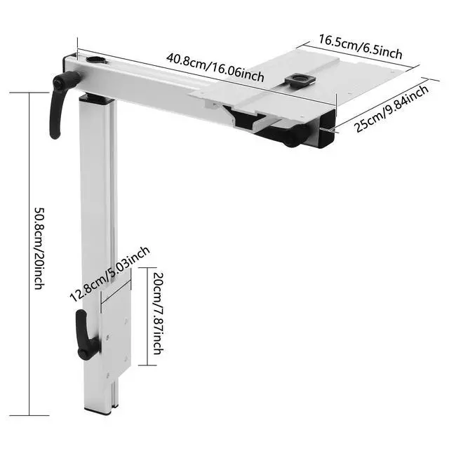 Alt view image 5 of 7 - Adjustable RV Table Leg 360° Swivel For RV, Yachts Aluminum Alloy Space Saving