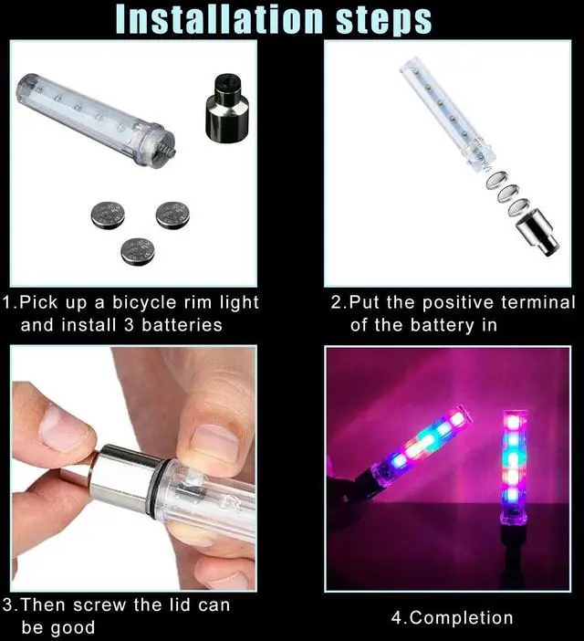 Alt view image 3 of 7 - 2Pcs LED Valve Stem Splendid Caps for Car, Bike & Motorcycle - Easy Installation