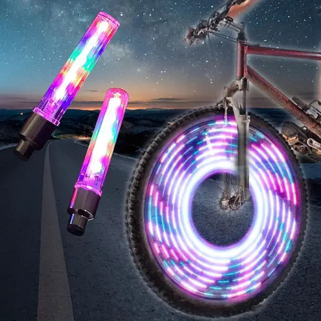 Main image of 2Pcs LED Valve Stem Splendid Caps for Car, Bike & Motorcycle - Easy Installation