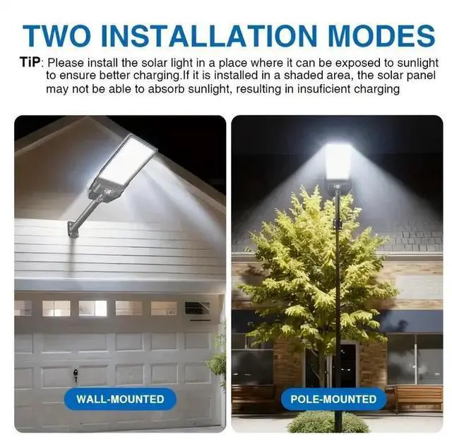 Alt view image 3 of 7 - Commercial 1000000LM LED Outdoor Dusk to Dawn Solar Street Light Road Area Lamp