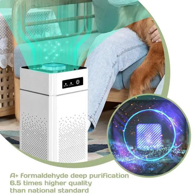 Alt view image 5 of 7 - Home True HEPA Air Purifier Large Room Air Cleaner for Allergies Smoker Pet Dust