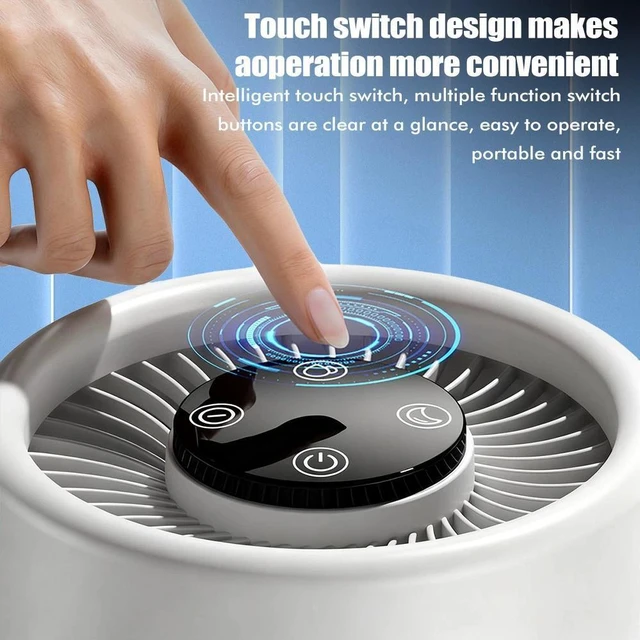 Alt view image 3 of 7 - Desktop Air Purifier HEPA Filter Odor Remove Mini Air Cleaner for Office Bedroom