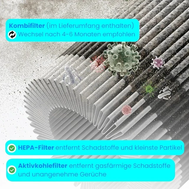 Alt view image 4 of 7 - Desktop Air Purifier HEPA Filter Odor Remove Mini Air Cleaner for Office Bedroom