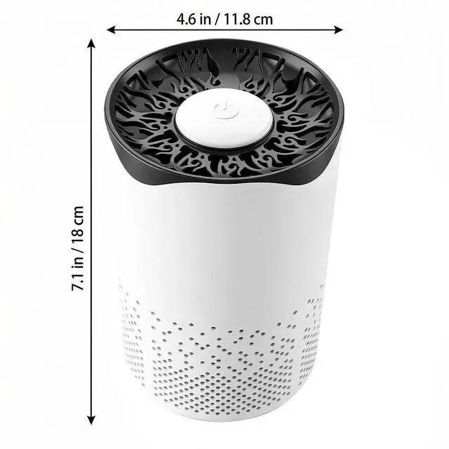 Alt view image 7 of 7 - Air Purifier High Efficiency Smoke Dust Removal USB Powered Mini Air Cleaner