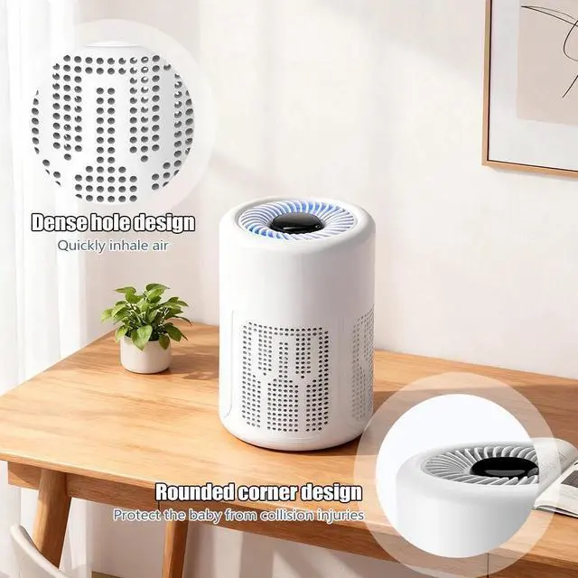 Main image of Mini Air Purifier Uses Negative Ion Technology W/Filter Dust Bacteria Particles
