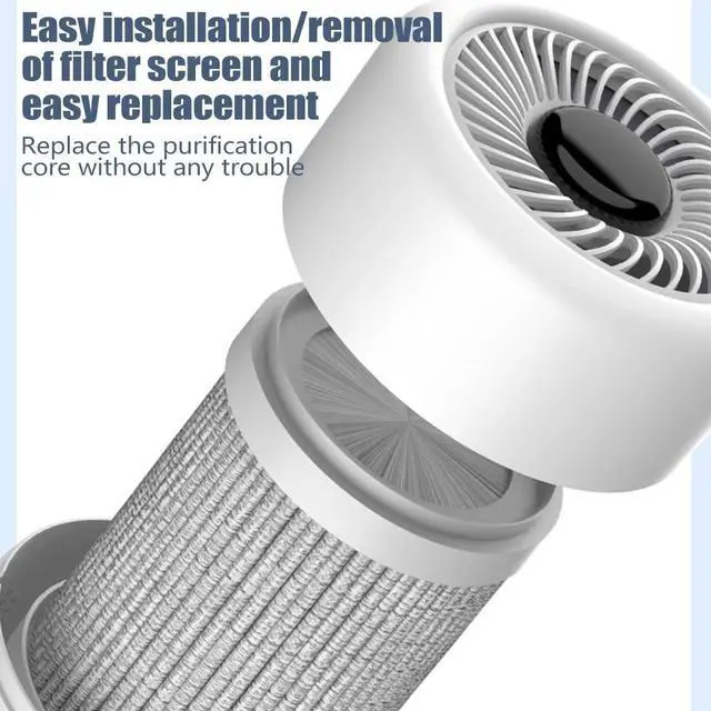 Alt view image 7 of 7 - Mini Air Purifier Uses Negative Ion Technology W/Filter Dust Bacteria Particles