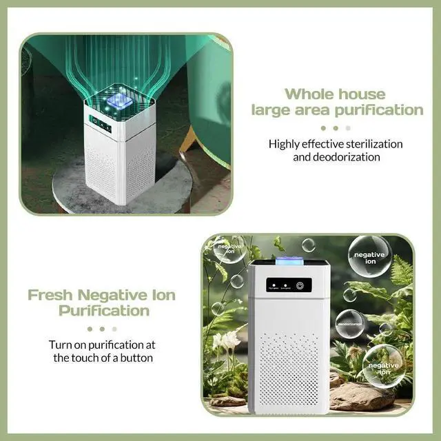 Alt view image 6 of 7 - Home True HEPA Air Purifier Large Room Air Cleaner for Allergies Smoker Pet Dust