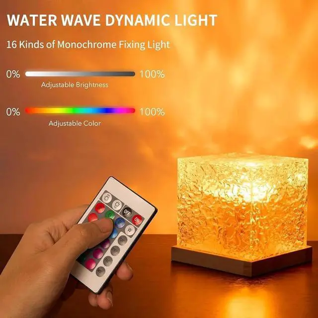 Alt view image 2 of 7 - Ocean Wave Projector Lamp Aurora LED Night Light Bedroom 16 Colors with Remote