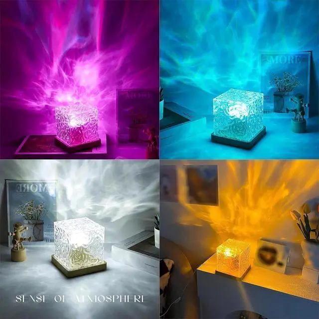 Alt view image 6 of 7 - Ocean Wave Projector Lamp Aurora LED Night Light Bedroom 16 Colors with Remote
