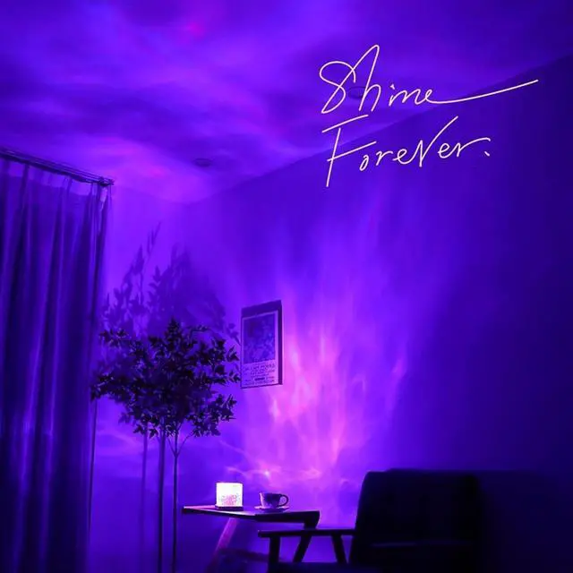 Alt view image 4 of 7 - 16 Colors LED Night Light Ocean Wave Projector Lamp Aurora Bedroom Decoration