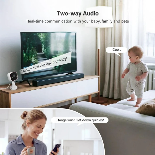 Alt view image 4 of 7 - 3MP WiFi Wireless Indoor Home Security Camera Night Vision Baby Pet Monitor
