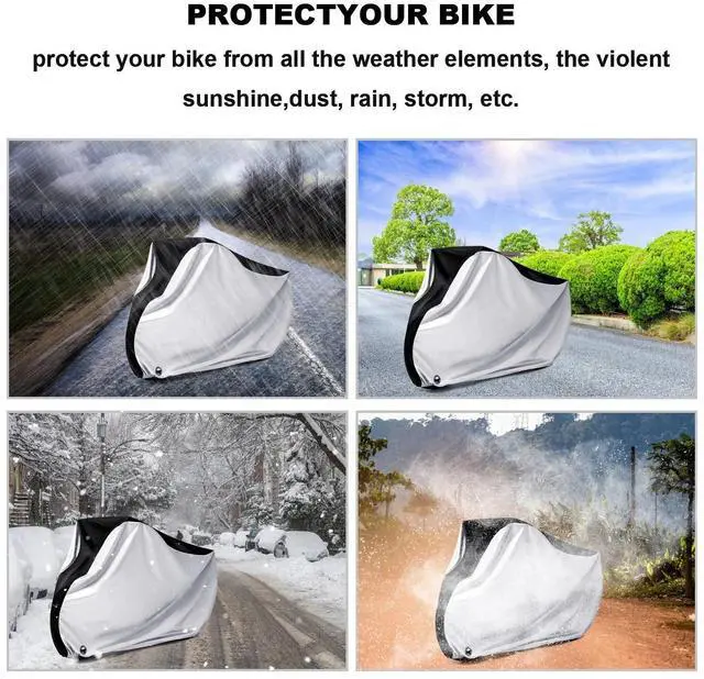 Alt view image 6 of 7 - All-Weather Waterproof Bike Cover - Outdoor UV Protection for Mountain Bicycles